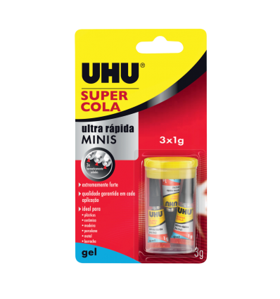 UHU Super Cola Gel Minis 3 x 1 gr