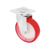 Roda Vermelha em Poliuretano c/ placa giratoria